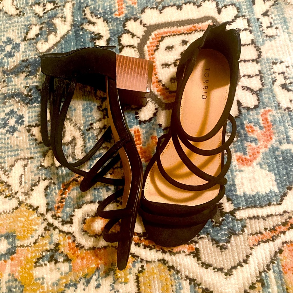 TORRID Strappy Wooden Block Heel